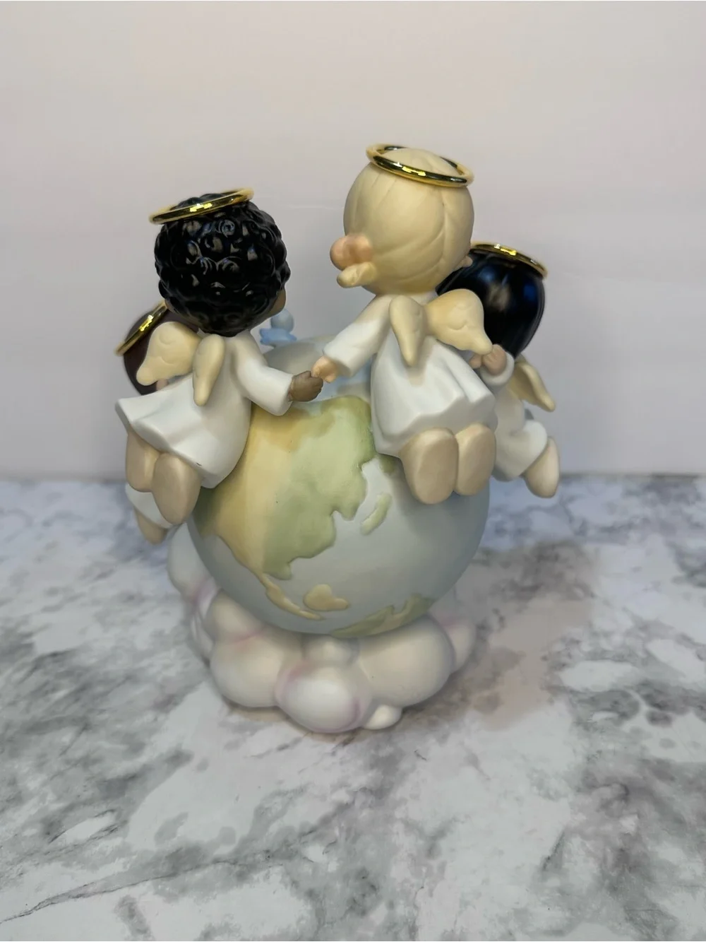 Precious Moments His Love Will Uphold The World 1998 Angel Figurine Enesco